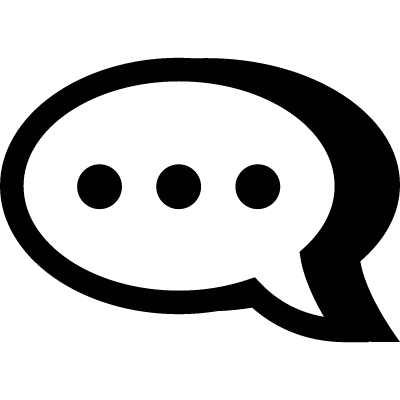 three dots in a speech bubble vector logo