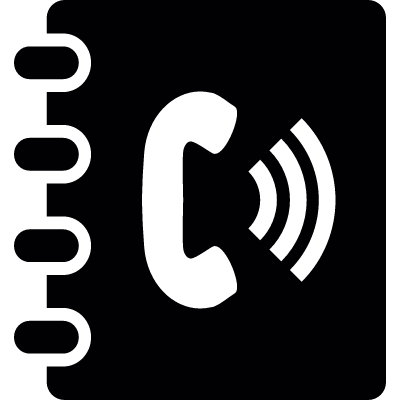 Phone book vector logo