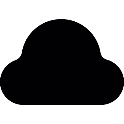 Small black cloud vector logo