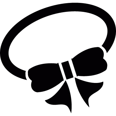Hair Elastic with a bow vector logo
