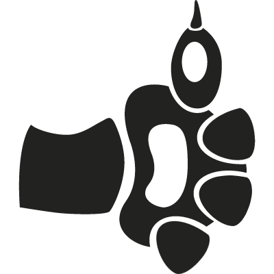 Cat paw like symbol vector logo