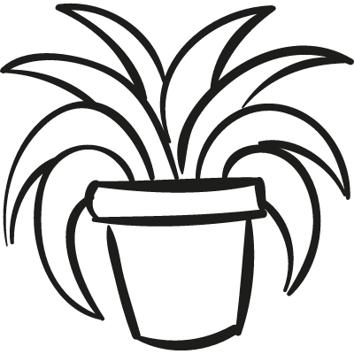 Garden Plant In a Pot vector logo