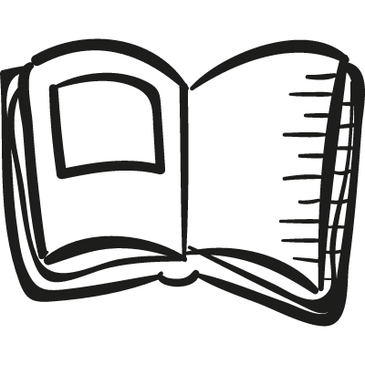 Opened textbook vector logo