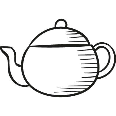 Teapot Facing Left vector logo