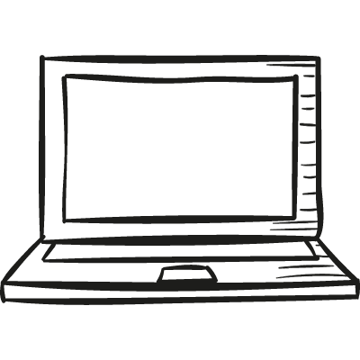Draw Laptop vector logo
