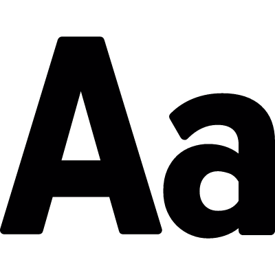 Font size vector logo