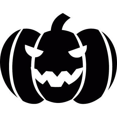 Pumpkin for Halloween vector logo