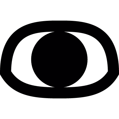 Opened eye vector logo