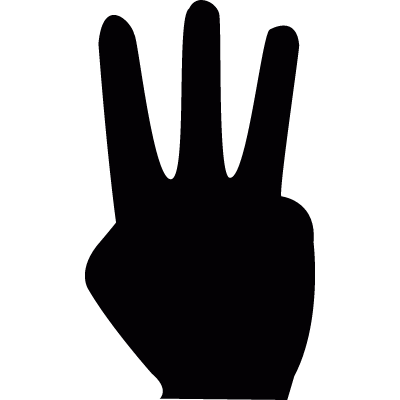 Three fingers vector logo
