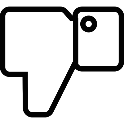 Dislike symbol vector logo