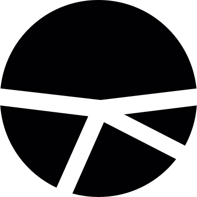 Pie chart circle vector logo