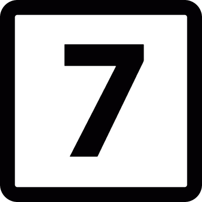 Number seven vector logo