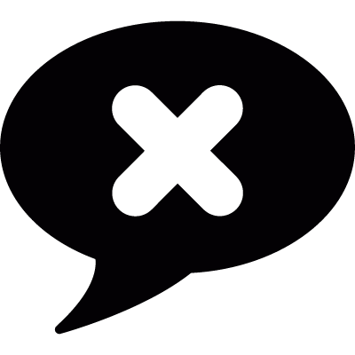 Close chat vector logo