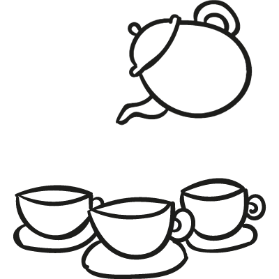Tea Set vector logo