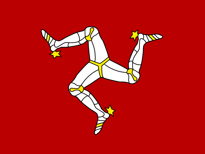Flag of Isle of Man vector logo