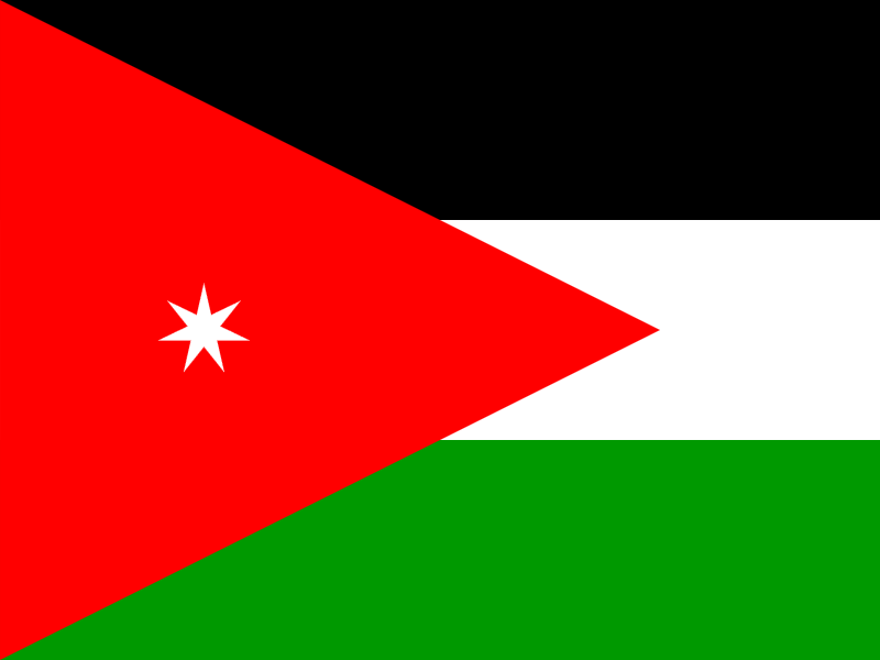 Flag of Jordan vector