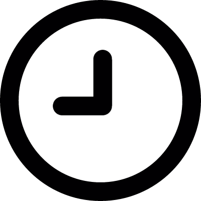 Round Clock vector logo