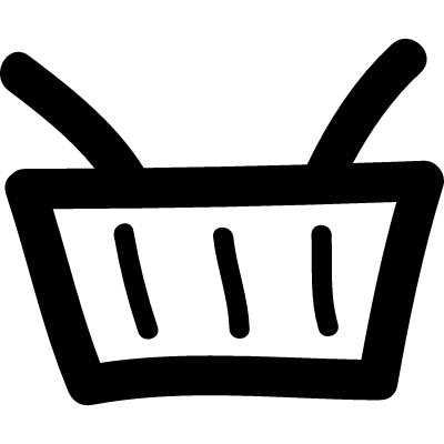 Basket doodle vector logo