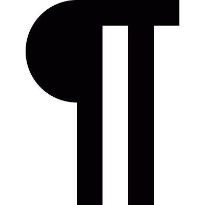 Pilcrow symbol vector logo