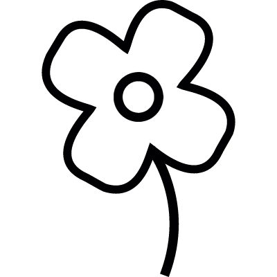 Flower white shape, IOS 7 interface symbol vector logo