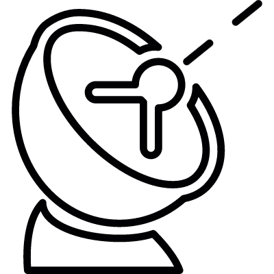 Antenna dish signal, IOS 7 symbol vector logo