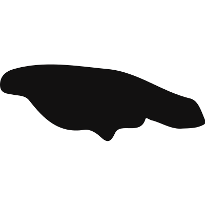 Jamaica country map black shape vector logo
