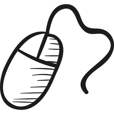 Draw Computer Mouse vector logo