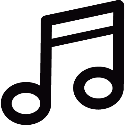 Note music sound vector logo