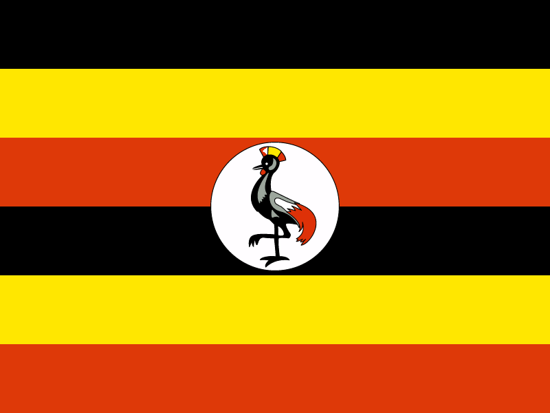 Flag of Uganda vector