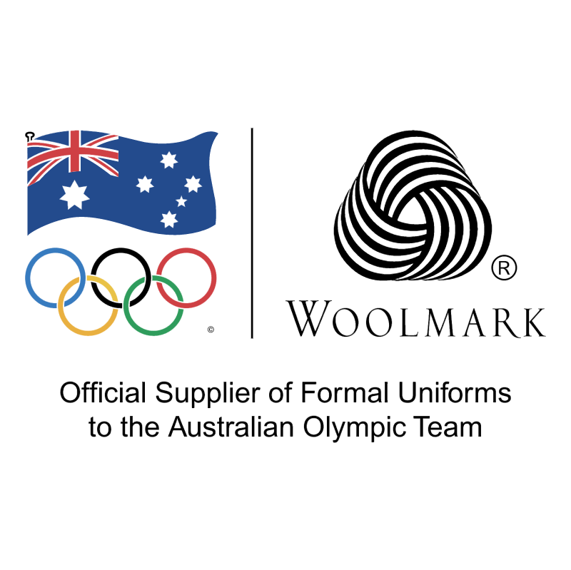 Woolmark Official Supplier of Formal Uniforms to the Australian Olympic Team vector