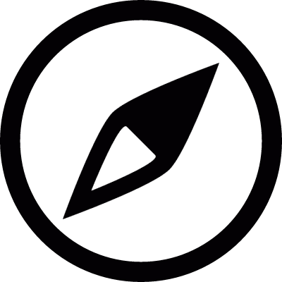 Compass pointing North east vector logo