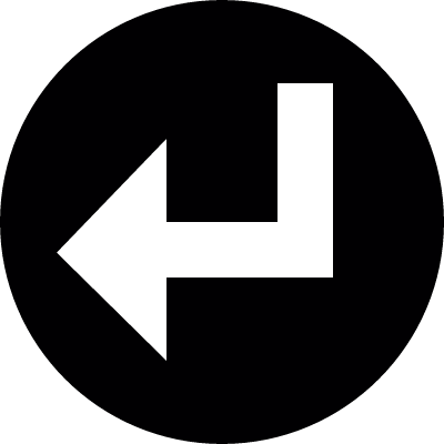Turn left circle vector logo