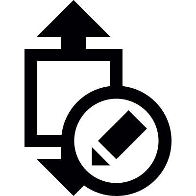Height size edit vector logo