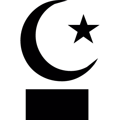Islam star and crescent vector logo