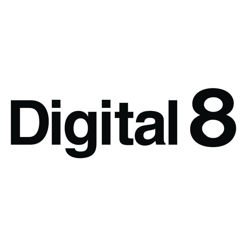 Digital 8 vector