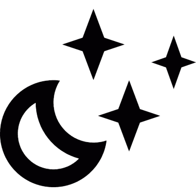 Stars and moon vector logo