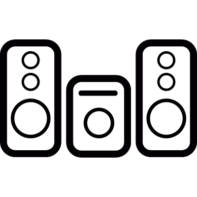 Media audio equipment vector logo