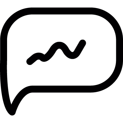 Speech bbubble with text vector logo