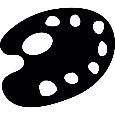 Palette of a painter vector logo