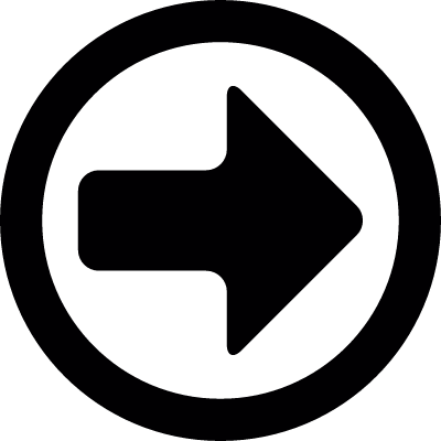 Arrow to right in a circle vector logo