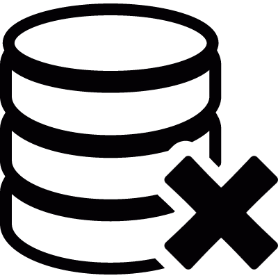 Delete database vector logo