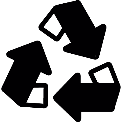 Three Recycling Arrows vector logo