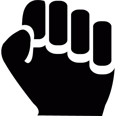 Clenched fist vector logo