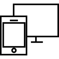 Screen and telephone vector