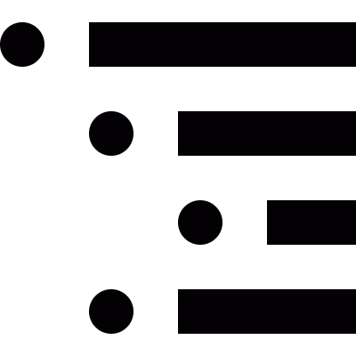 Right alignment vector logo