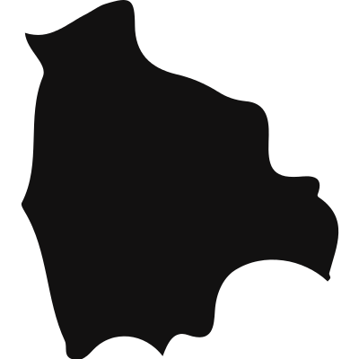 Bolivia black country map shape vector logo