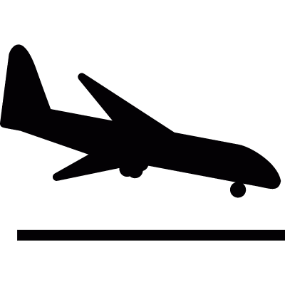 Airplane Landing vector logo