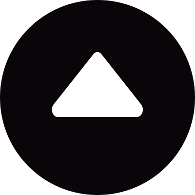 Little circular button with up arrow triangle vector logo