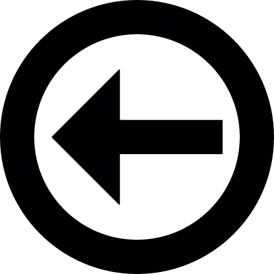 Directional arrow on a circle vector logo
