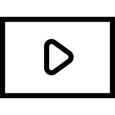 Small multimedia player screen vector logo